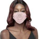 KIM & C Fashion Flower Patterned Mask - Pink-1