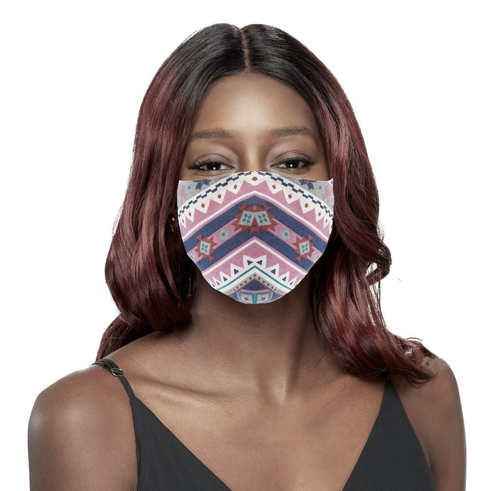 KIM & C Cotton Earloop Mask #Gipsy Pattern - Purple