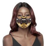 KIM & C Cotton Earloop Mask #Snake pattern - Brown