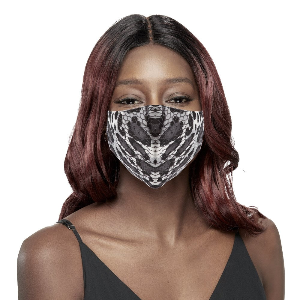KIM & C Cotton Earloop Mask #Leopard pattern - Gray