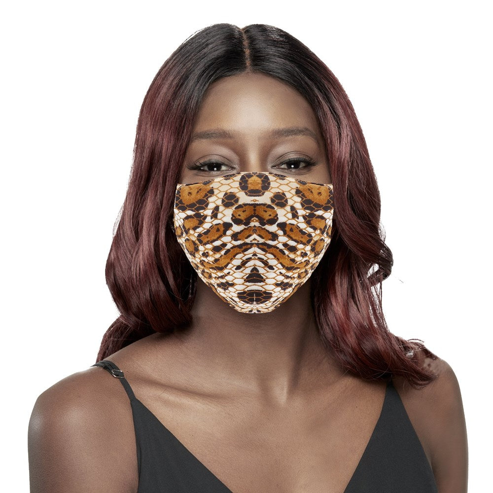 KIM & C Cotton Earloop Mask #Leopard pattern - Brown