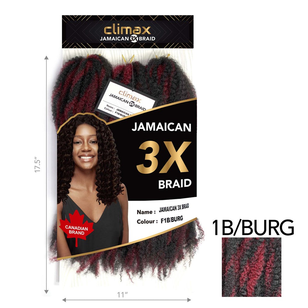 CLIMAX 3X Jamaican Braid - 1B/Burgundy