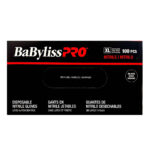 BABYLISS PRO 100pcs Nitrile Gloves Black - Extra Large