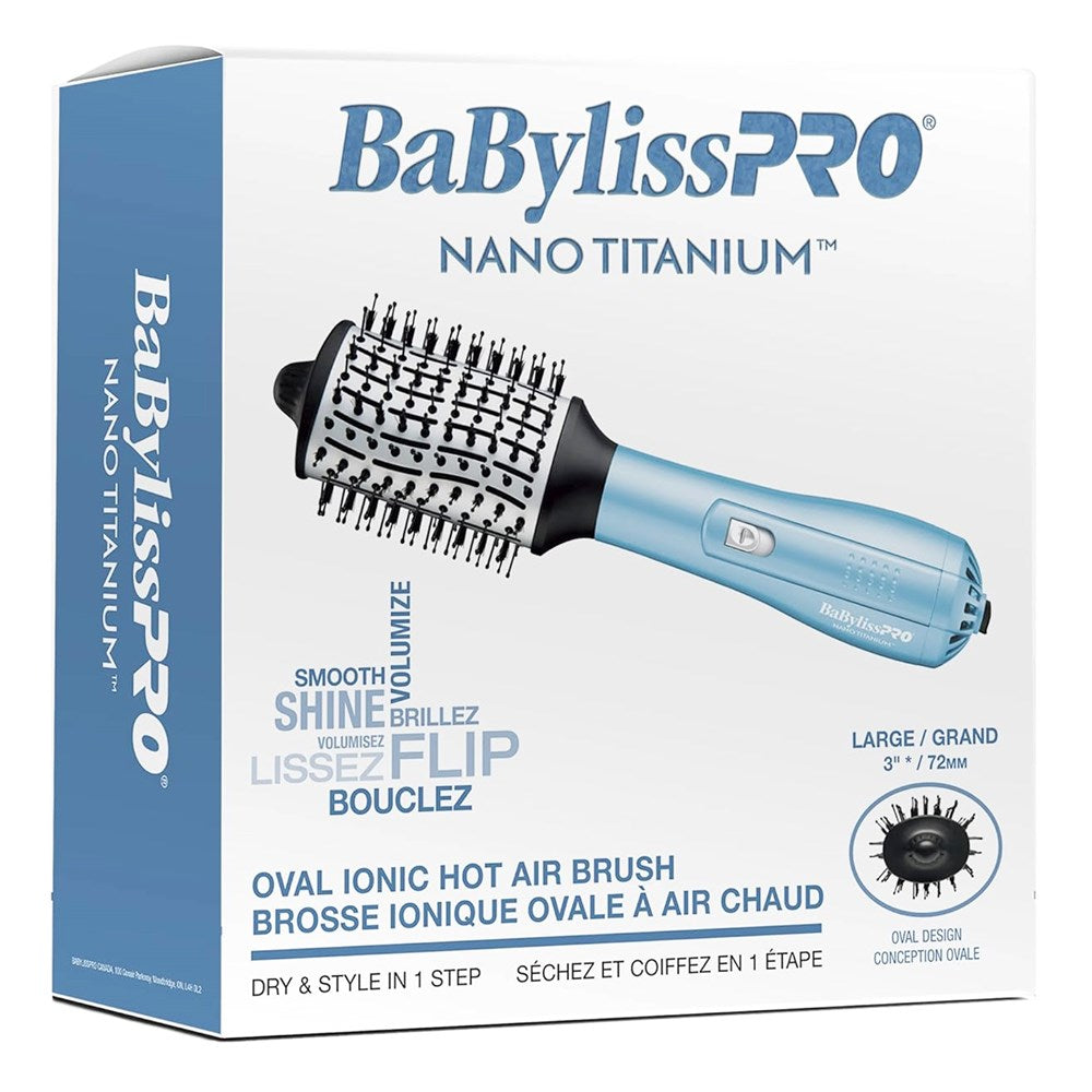 BABYLISS PRO Ionic & Nano-Titanium Oval Hot Air Brush - 3"