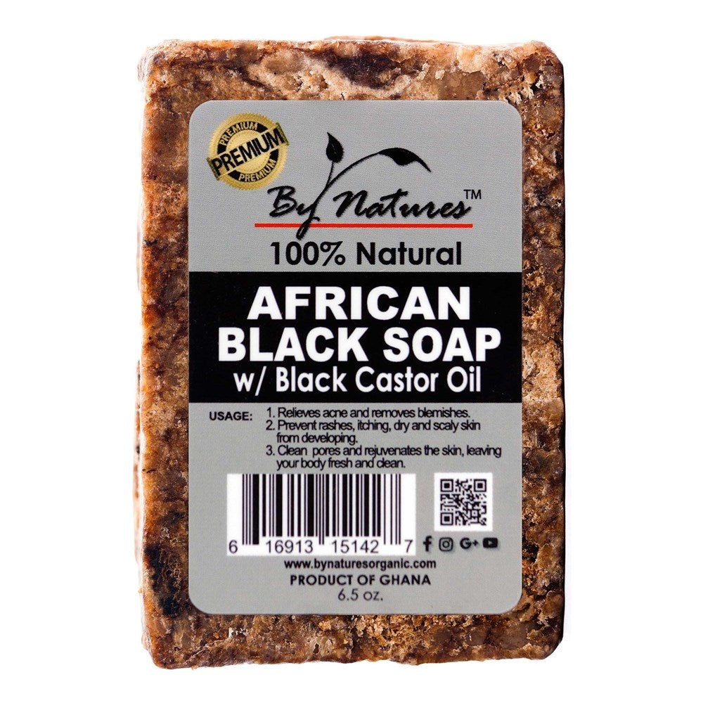 BY NATURES African Black Soap (6.5oz) - Black Castor