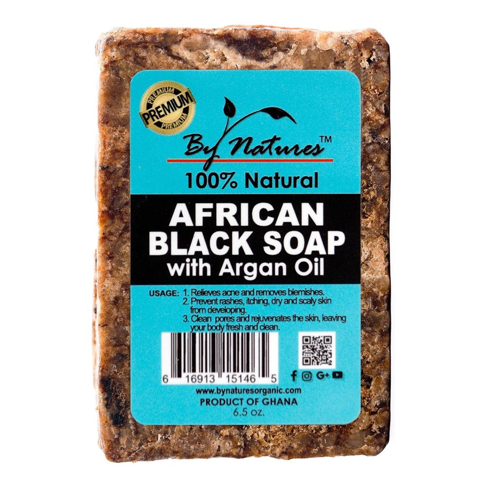 BY NATURES African Black Soap (6.5oz) - Argan
