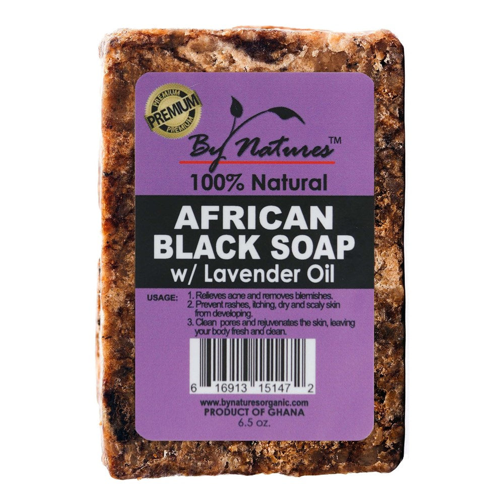 BY NATURES African Black Soap (6.5oz) - Lavender
