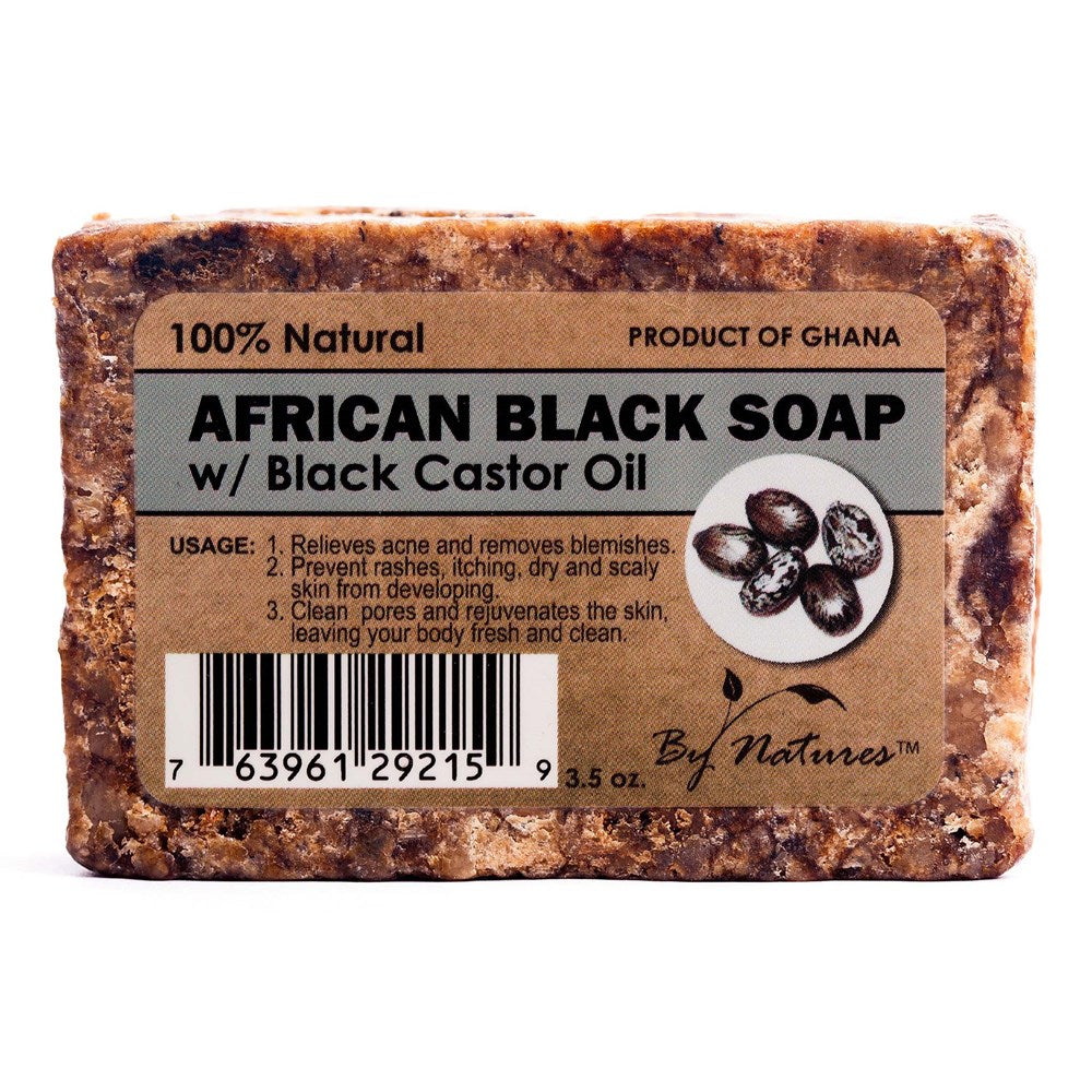 BY NATURES African Black Soap (3.5oz) - Black Castor