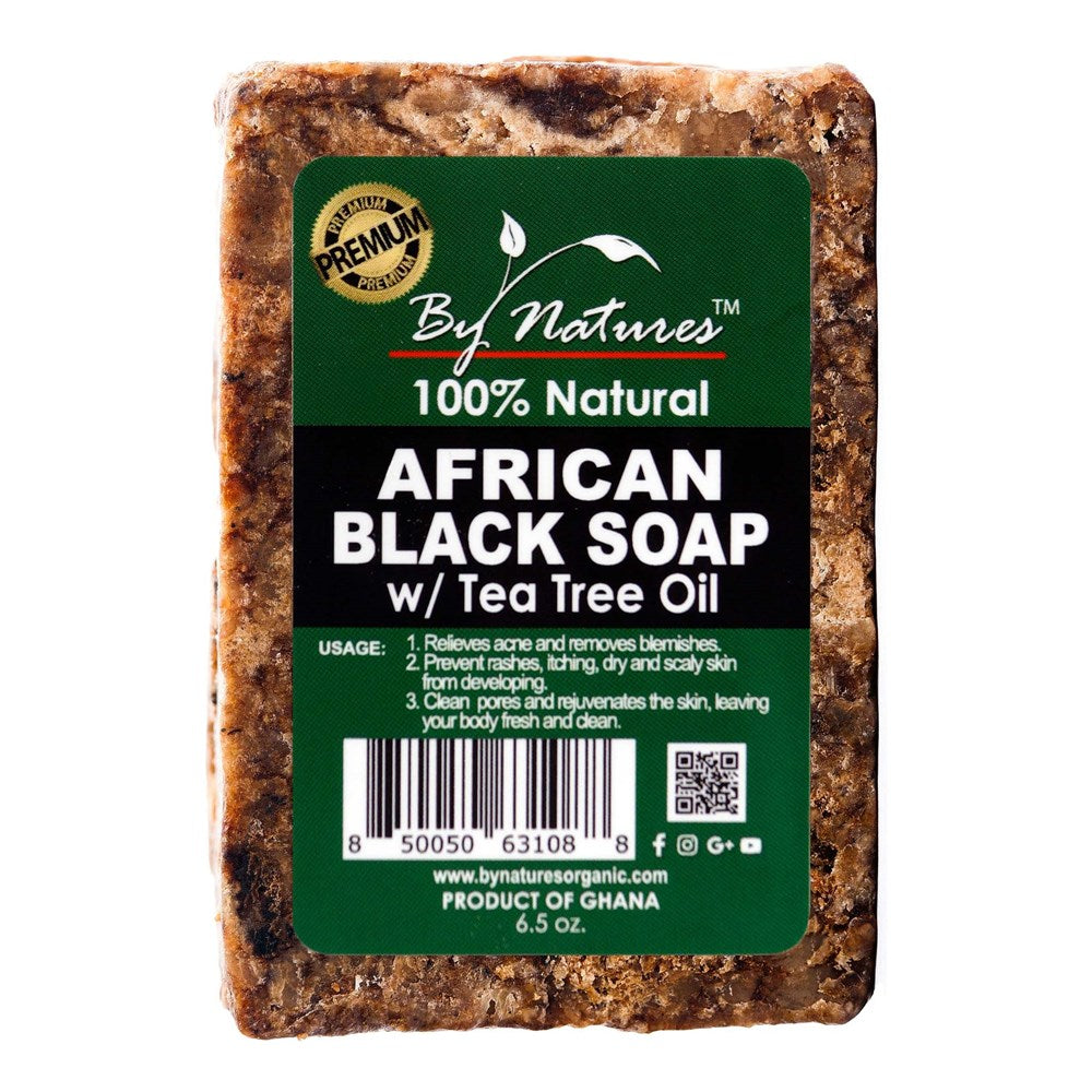 BY NATURES African Black Soap (6.5oz) - Tea Tree
