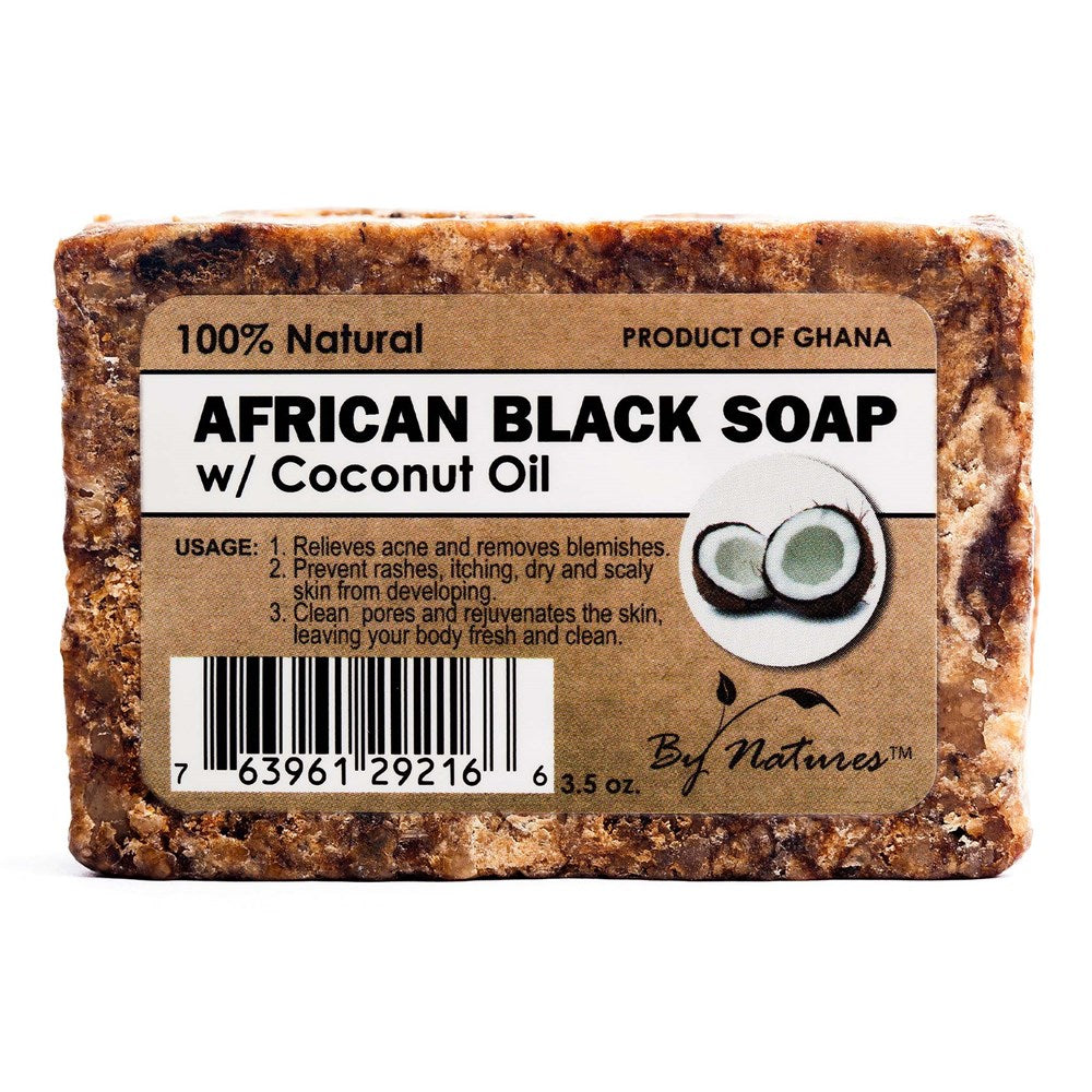 BY NATURES African Black Soap (3.5oz) - Coconut