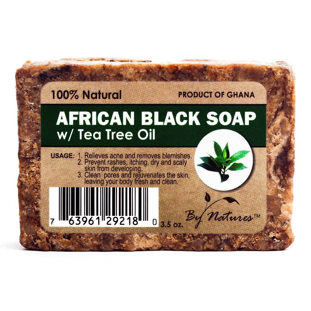 BY NATURES African Black Soap (3.5oz) - Tea Trea