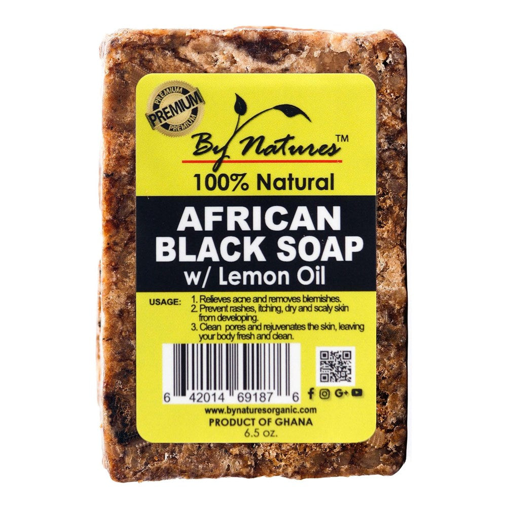 BY NATURES African Black Soap (6.5oz) - Lemon