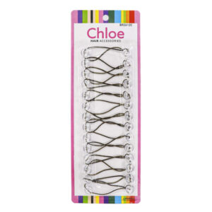 CHLOE 14pcs Twin Beads Ponytailers 12mm - Clear #BR2612C
