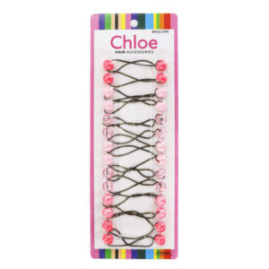 CHLOE 14pcs Twin Beads Ponytailers 12mm - Pink Assorted #BR2612PK