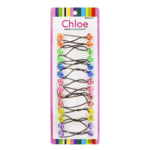 CHLOE 14pcs Twin Beads Ponytailers 12mm - Transparent #BR2612T