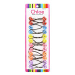 CHLOE  12pcs Twin Beads Ponytailers 16mm - Transparent #BR2616T