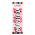 CHLOE 10pcs Twin Beads Ponytailers 20mm - Pink Assorted #BR2620PK