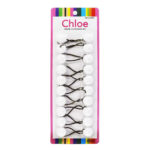 CHLOE 10pcs Twin Beads Ponytailers 20mm - White #BR2620W