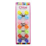 CHLOE 6pcs Twin Beads Ponytailers  25mm