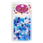 MAGIC COLLECTION Round Plastic Beads - Blue Assorted