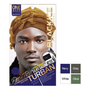 BLACKICE Pre-Tied Silky Satin Lined Turban with Tassel - Assorted