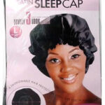 MAGIC COLLECTION Satin Sleep Cap [Large] - Black