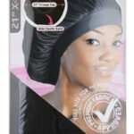 MAGIC COLLECTION Wide Band Sleep Cap [X-Large] - Black