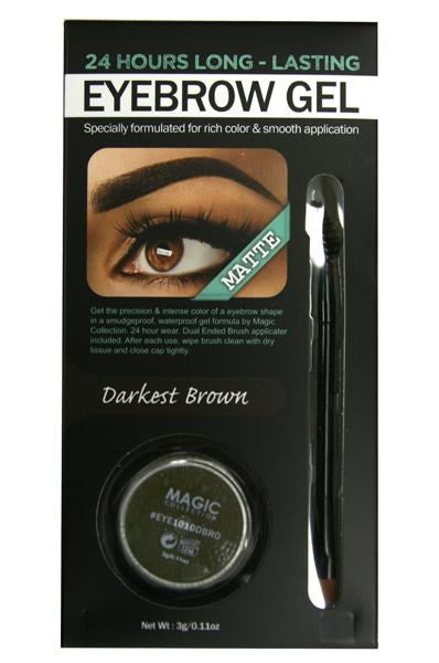 MAGIC COLLECTION Waterproof Eyebrow Gel (0.11oz) - Darkest Brown