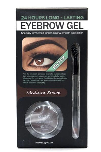 MAGIC COLLECTION Waterproof Eyebrow Gel (0.11oz) - Medium Brown
