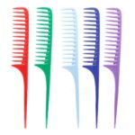 MAGIC COLLECTION Extra Long Bone Tail Comb 12pcs Bulk Pack - Assorted