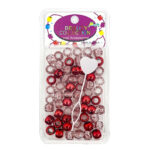 MAGIC COLLECTION Metallic & Glitter Beads Mix - Red
