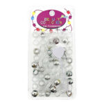 MAGIC COLLECTION Metallic & Glitter Beads Mix - Silver
