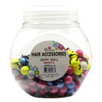 MAGIC COLLECTION 20 mm Ball Ponytailers 100pcs in Jar - Neon and White