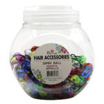 MAGIC COLLECTION 20 mm Ball Ponytailers 100pcs in Jar - Crystal Color