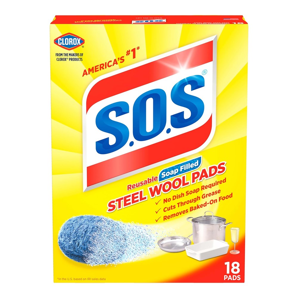 CLOROX S.O.S Steel Wool Pads - 18ct