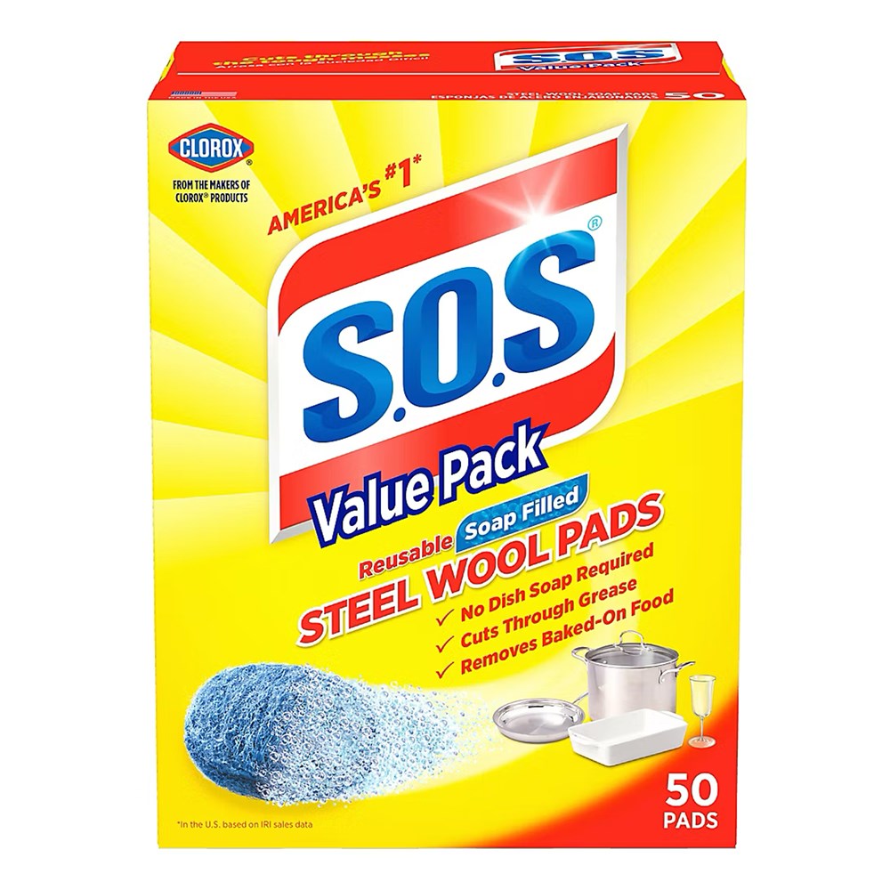 CLOROX S.O.S Steel Wool Pads - 50ct