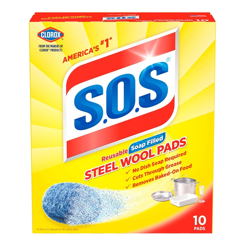 CLOROX S.O.S Steel Wool Pads - 10ct