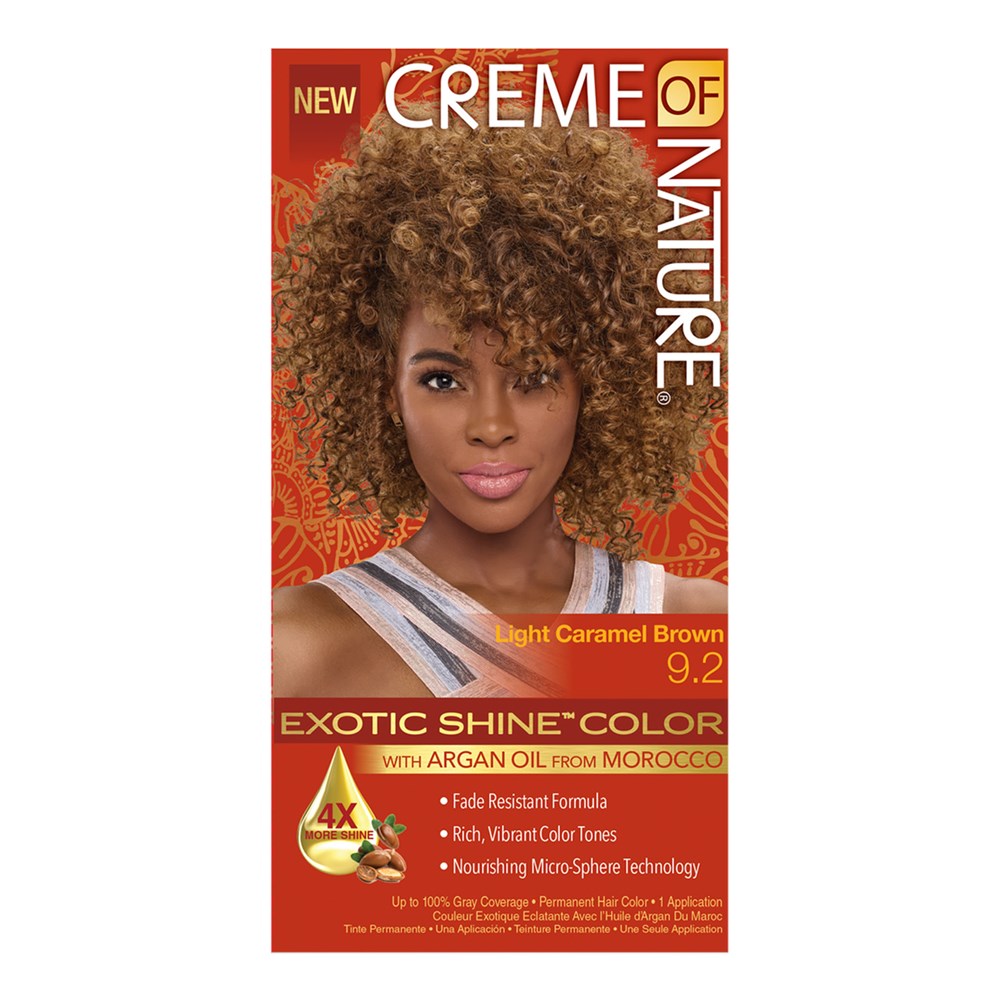 CREME OF NATURE Argan Oil Exotic Shine Color - 9.2 Lt. caramel Brown