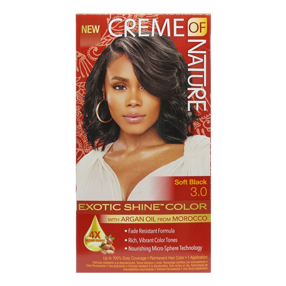 CREME OF NATURE Argan Oil Exotic Shine Color - 3.0 Soft Black