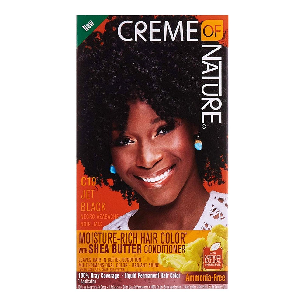 CREME OF NATURE Moisture Rich Hair Color Liquid - C10 Jet Black