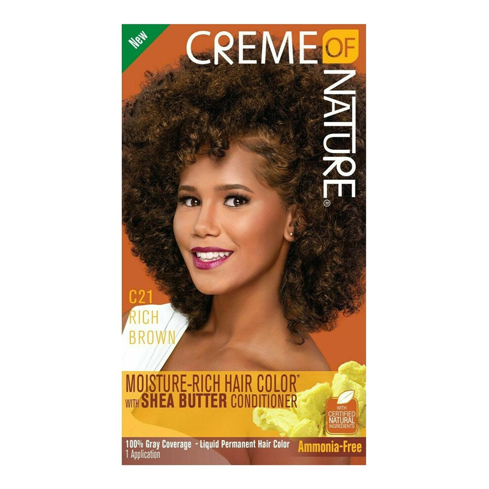 CREME OF NATURE Moisture Rich Hair Color Liquid - C21 Rich Brown