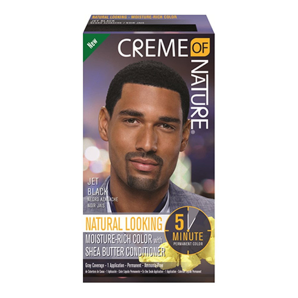 CREME OF NATURE Moisture Rich Liquid Hair Color for Men - 3 Jet Black