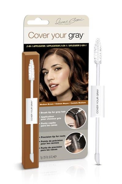 COVER YOUR GRAY 2-IN-1 Wand and Sponge Tip Applicator - Medium Brown