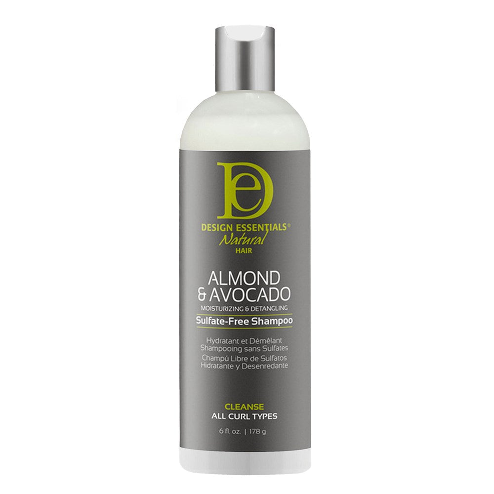 DESIGN ESSENTIALS Almond & Avocado Moisturizing & Detangling Sulfate-Free Shampoo - 6oz