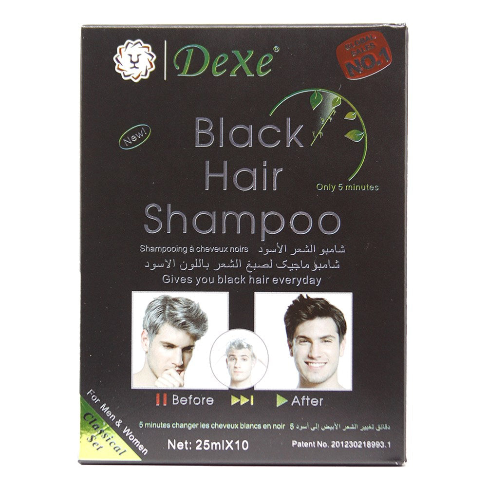DEXE Hair Color Shampoo 25ml (10packettes/box) - Black