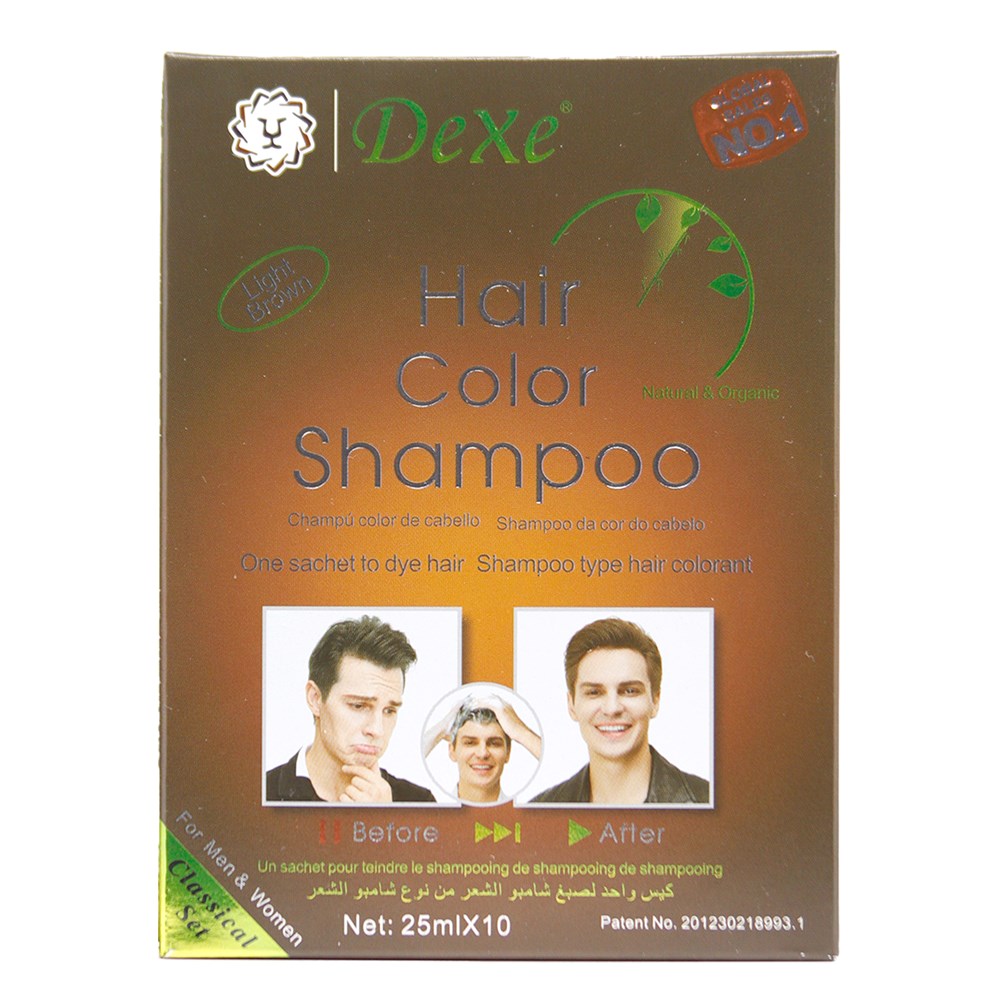 DEXE Hair Color Shampoo 25ml (10packettes/box) - Light Brown