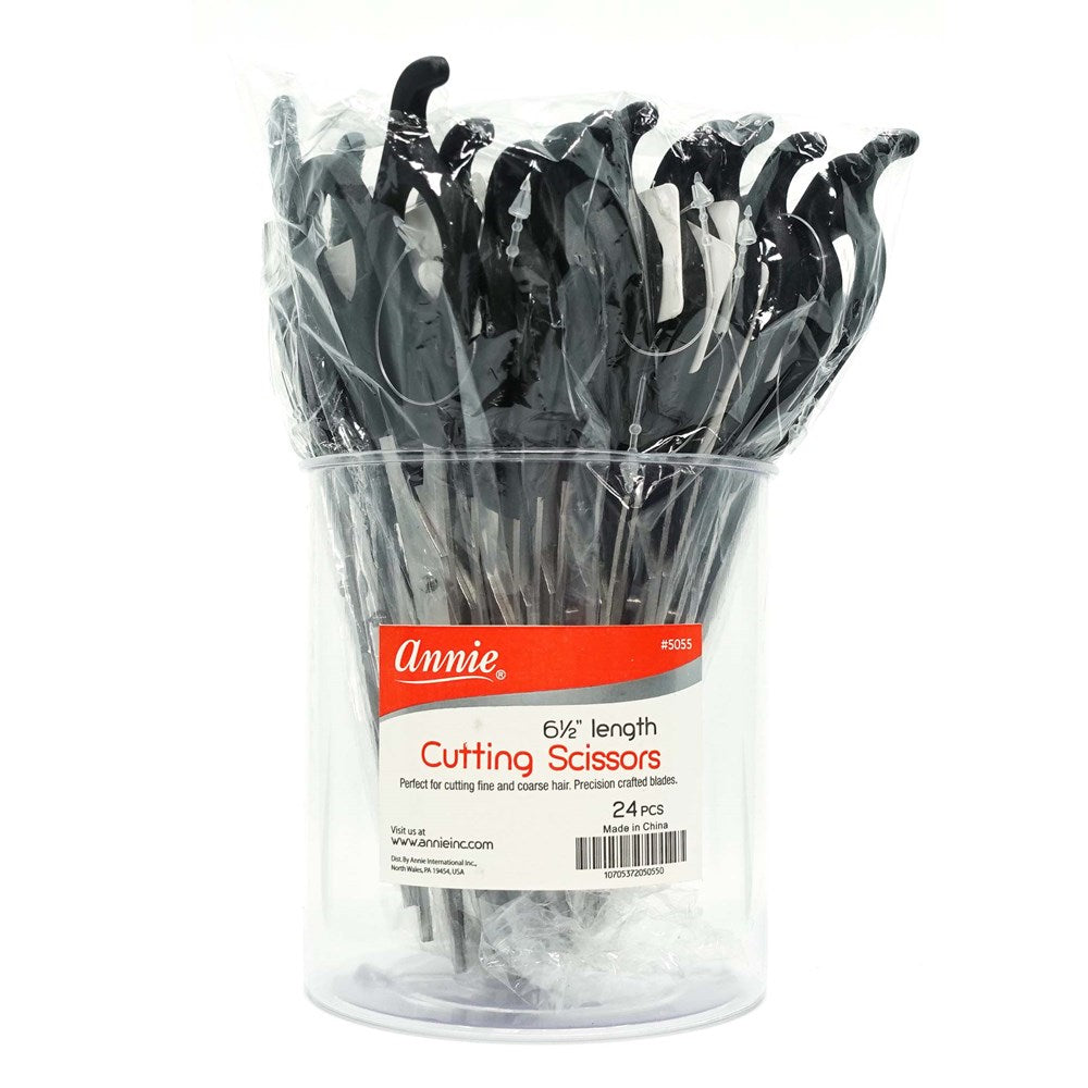 ANNIE Cutting Scissors (6.5inch) [24pcs/jar] - Black