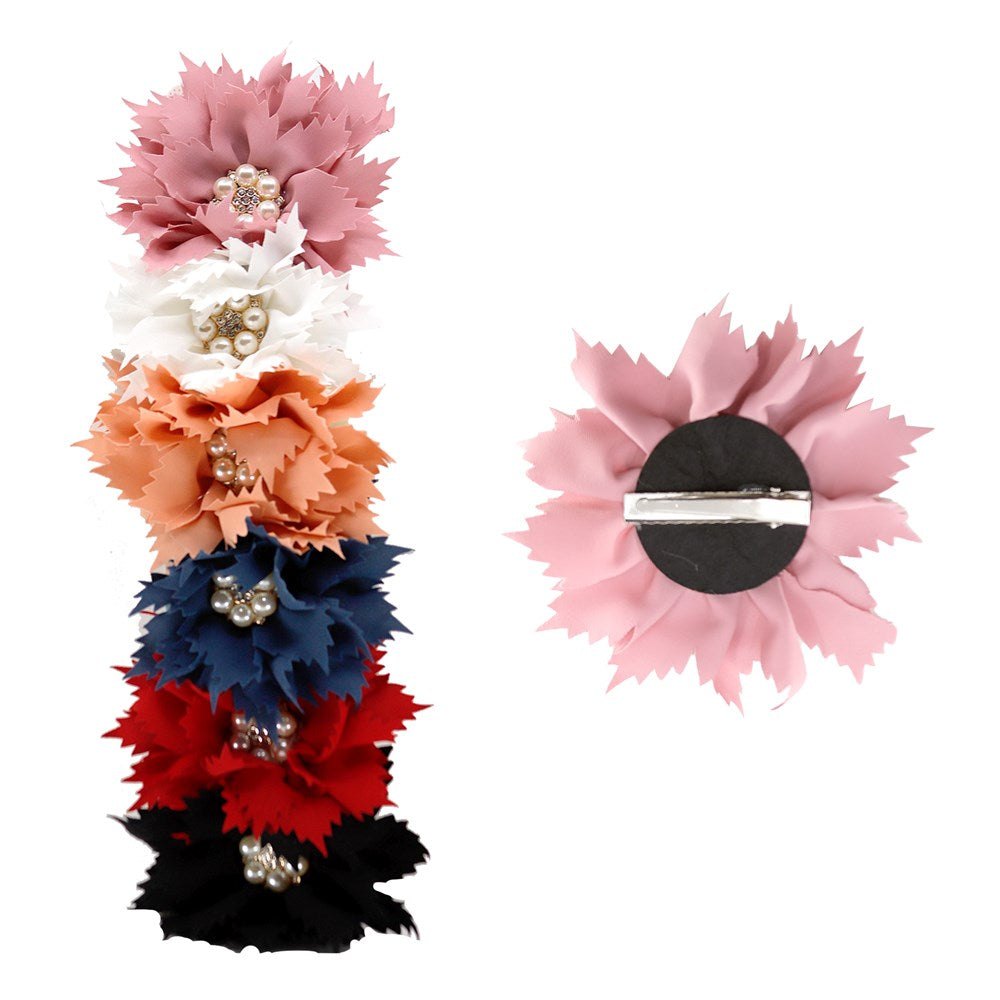 KIM & C Hairclip With Handmade Flower (12pcs) - Combo A