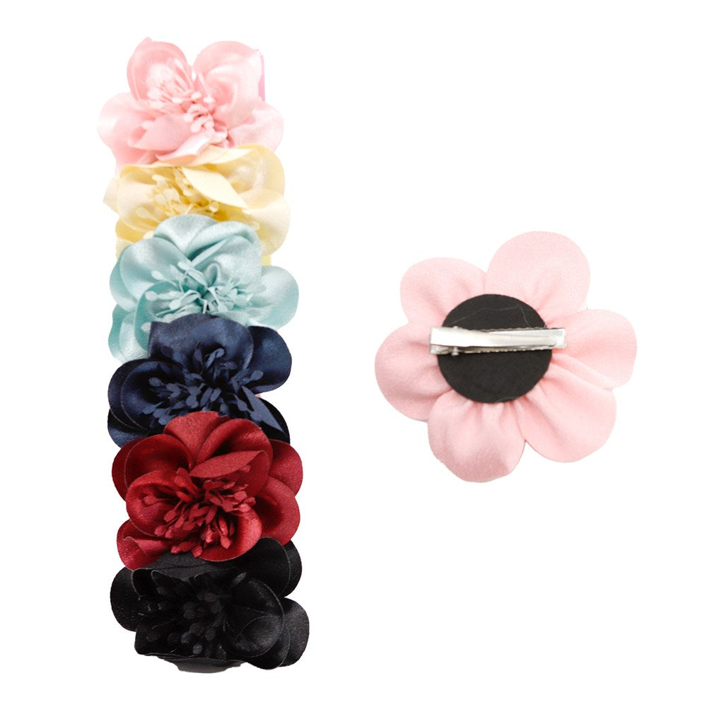 KIM & C Hairclip With Handmade Flower (12pcs) - Combo B