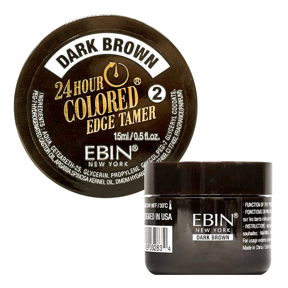 EBIN 24 Hour Colored Edge Tamer (0.5oz) - 2 Dark Brown